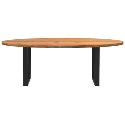 Table à manger 220x100x74 cm bois de chêne massif ovale