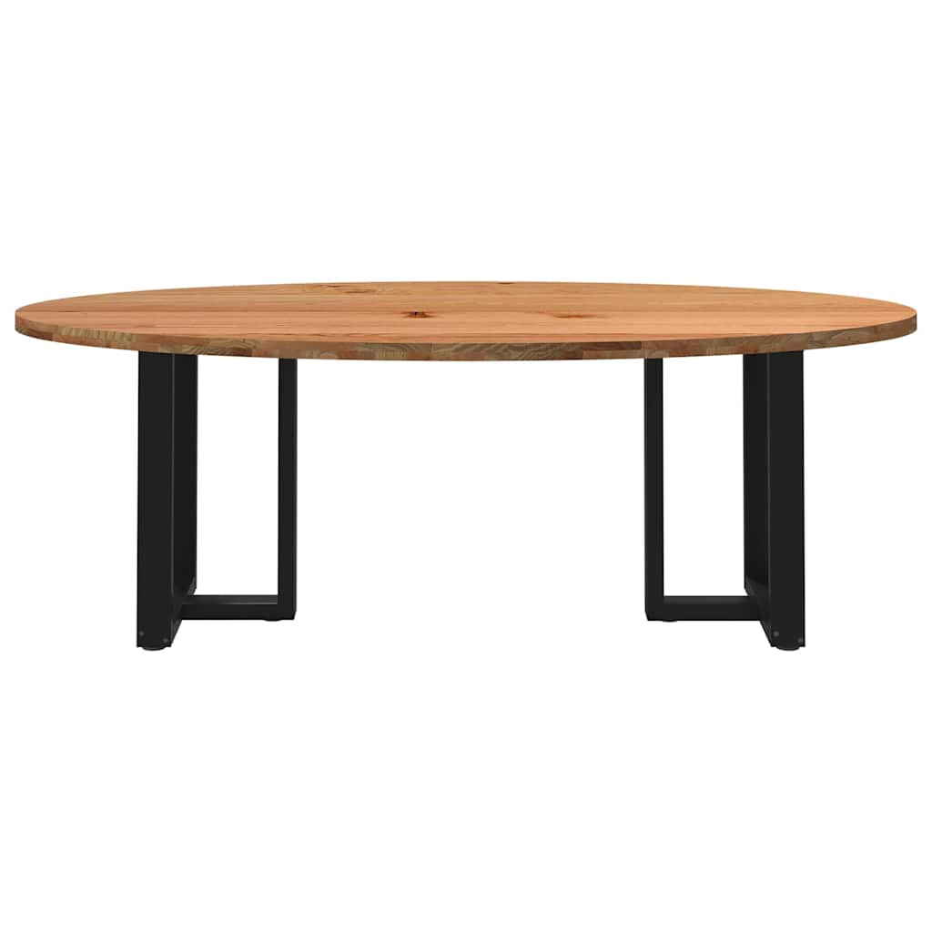 Table à manger 220x100x74 cm bois de chêne massif ovale