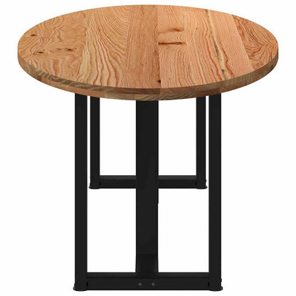 Table à manger 220x100x74 cm bois de chêne massif ovale