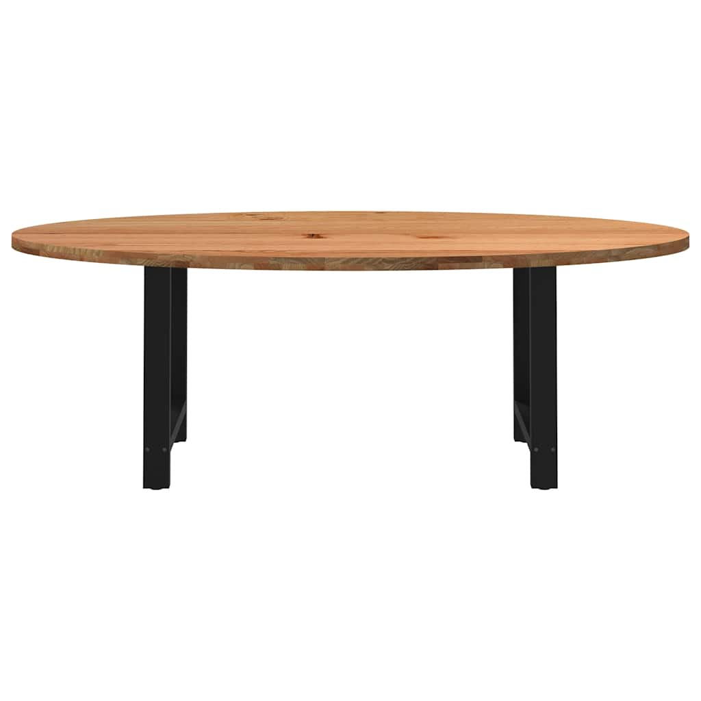 Table à manger 220x100x74 cm bois de chêne massif ovale