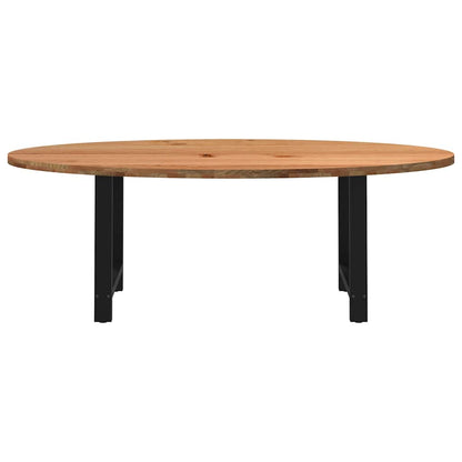 Table à manger 220x100x74 cm bois de chêne massif ovale