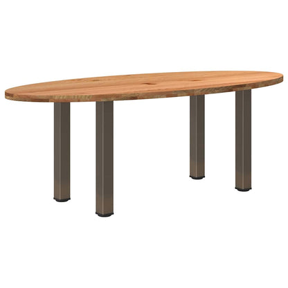 Table à manger 220x100x74 cm bois de chêne massif ovale