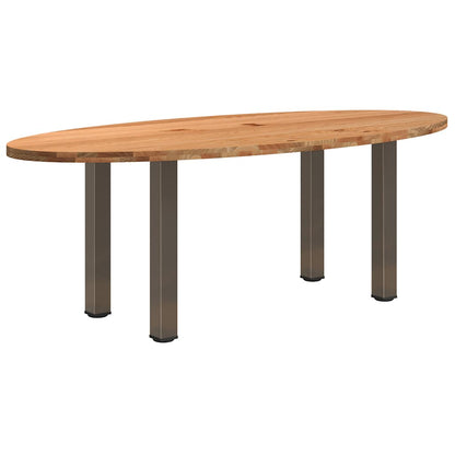 Table à manger 220x100x74 cm bois de chêne massif ovale