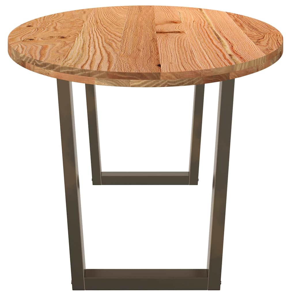 Table à manger 220x100x74 cm bois de chêne massif ovale