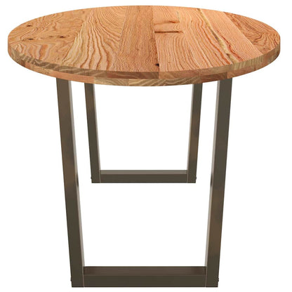 Table à manger 220x100x74 cm bois de chêne massif ovale