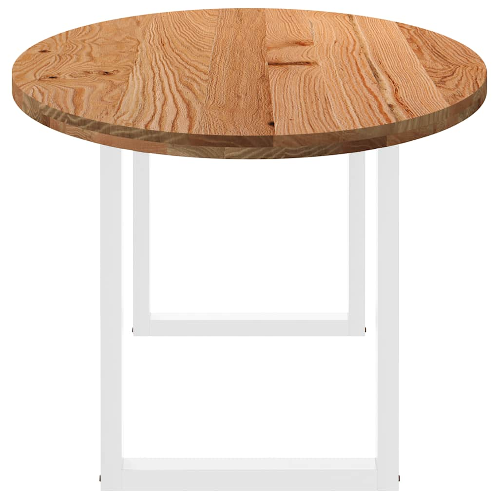 Table à manger 220x100x74 cm bois de chêne massif ovale