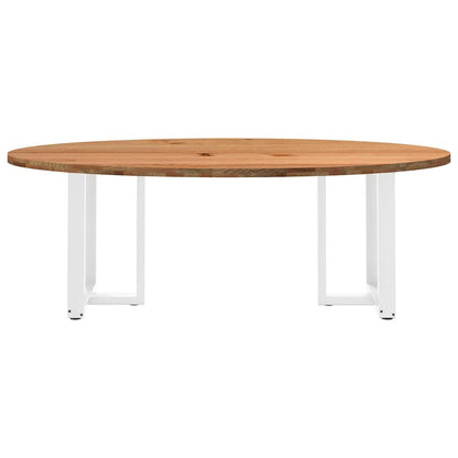 Table à manger 220x100x74 cm bois de chêne massif ovale