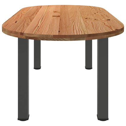 Table à manger 220x100x74 cm bois de chêne massif ovale