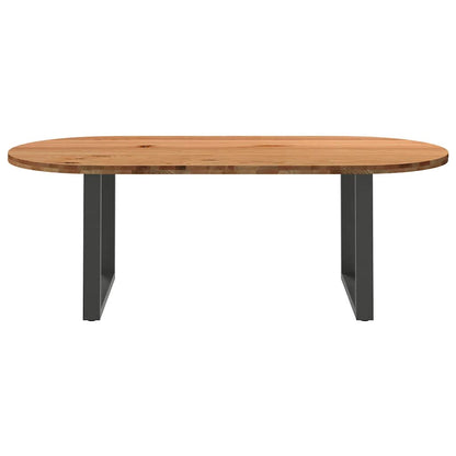 Table à manger 220x100x74 cm bois de chêne massif ovale