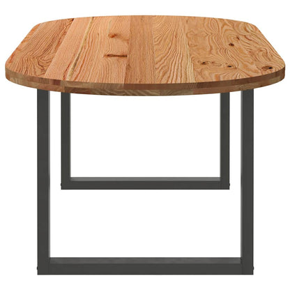 Table à manger 220x100x74 cm bois de chêne massif ovale