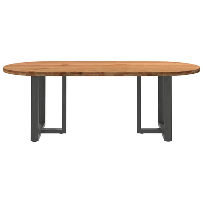 Table à manger 220x100x74 cm bois de chêne massif ovale