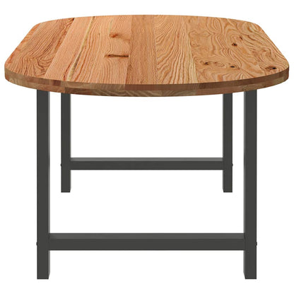 Table à manger 220x100x74 cm bois de chêne massif ovale