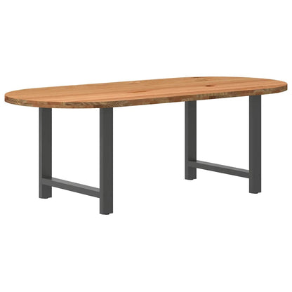 Table à manger 220x100x74 cm bois de chêne massif ovale