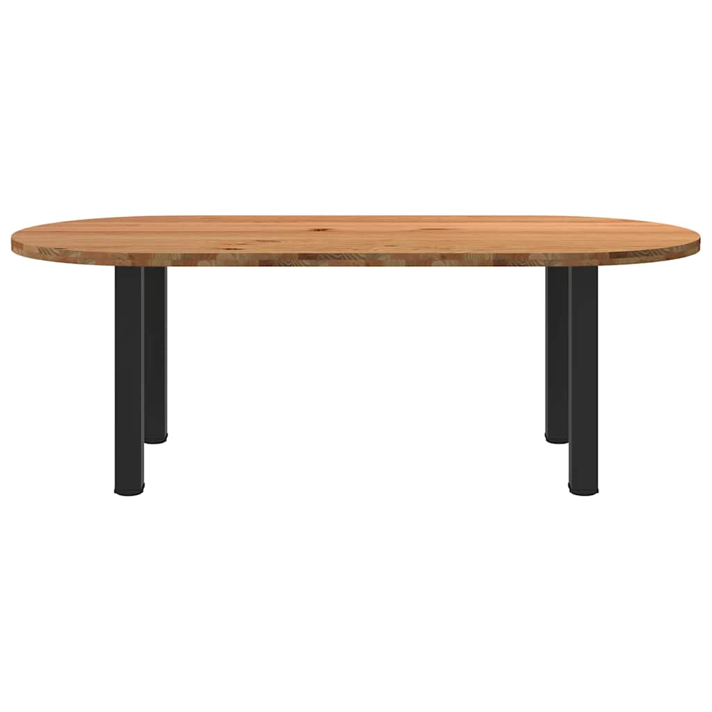 Table à manger 220x100x74 cm bois de chêne massif ovale