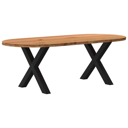 Table à manger 220x100x74 cm bois de chêne massif ovale