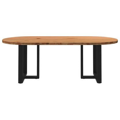 Table à manger 220x100x74 cm bois de chêne massif ovale