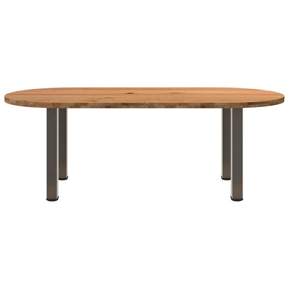 Table à manger 220x100x74 cm bois de chêne massif ovale