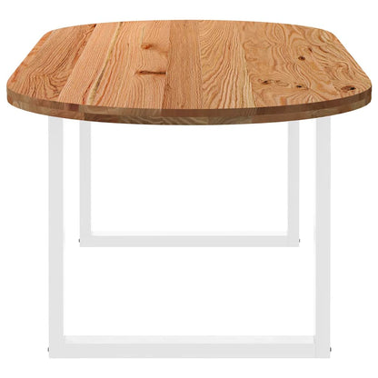 Table à manger 220x100x74 cm bois de chêne massif ovale