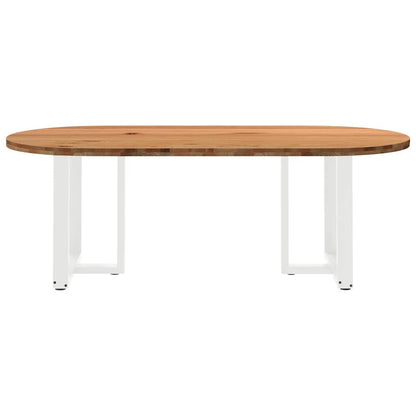 Table à manger 220x100x74 cm bois de chêne massif ovale