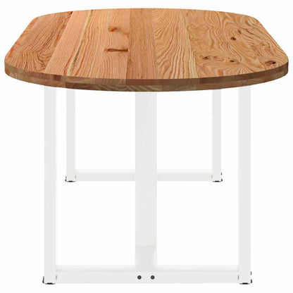 Table à manger 220x100x74 cm bois de chêne massif ovale