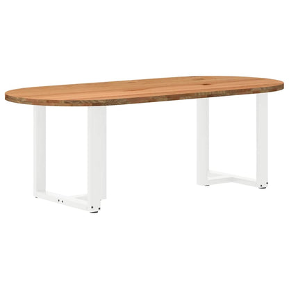 Table à manger 220x100x74 cm bois de chêne massif ovale