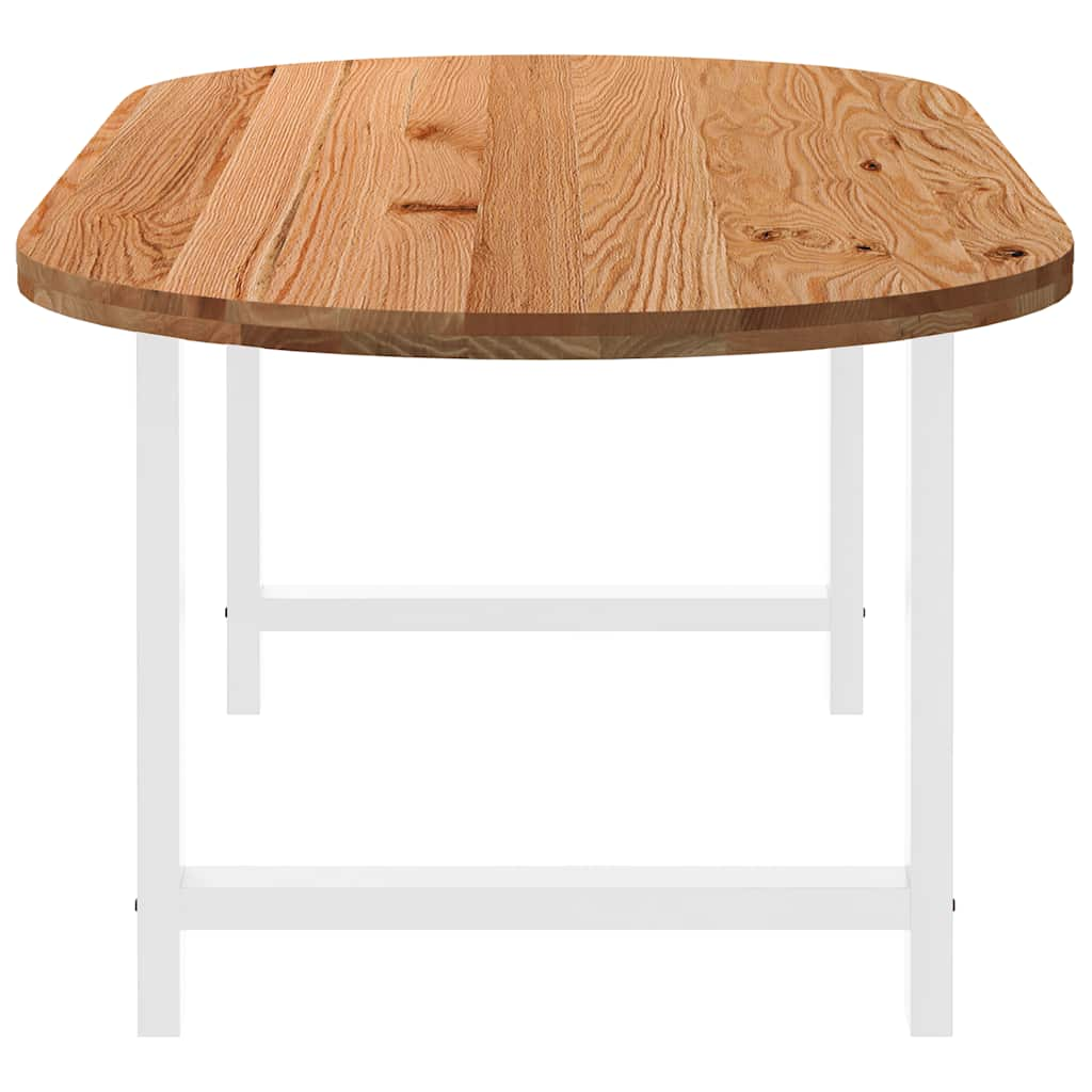 Table à manger 220x100x74 cm bois de chêne massif ovale