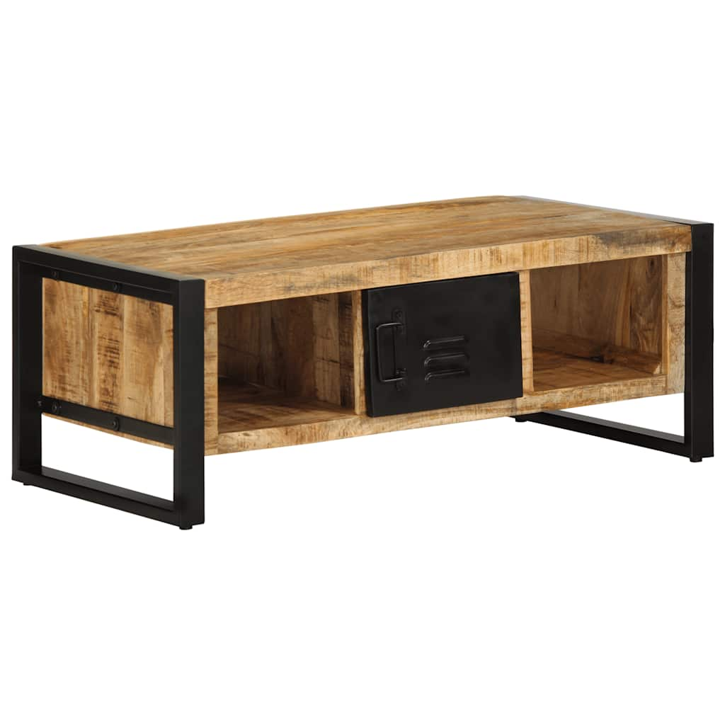 Table basse 90x50x36 cm bois de manguier massif brut