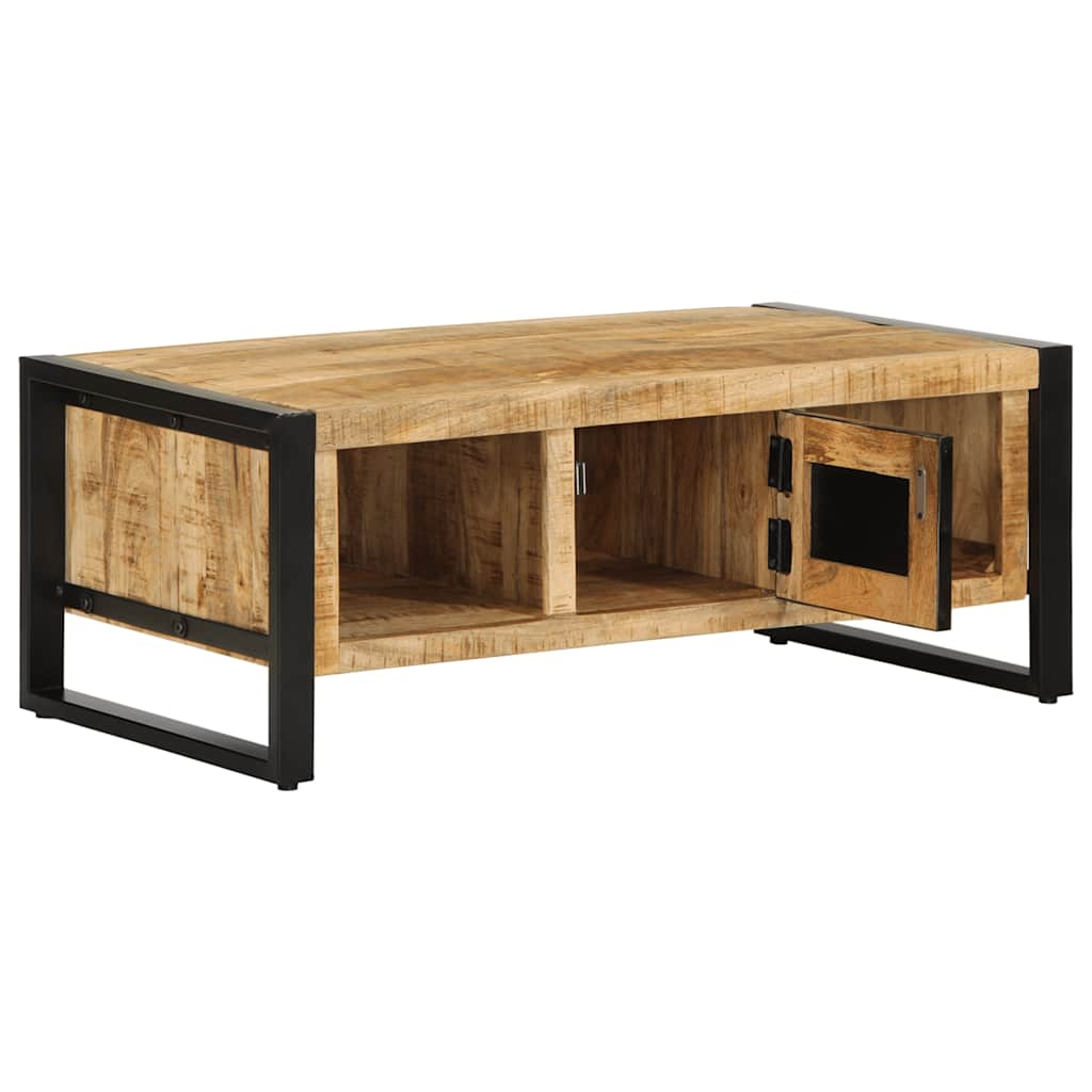 Table basse 90x50x36 cm bois de manguier massif brut