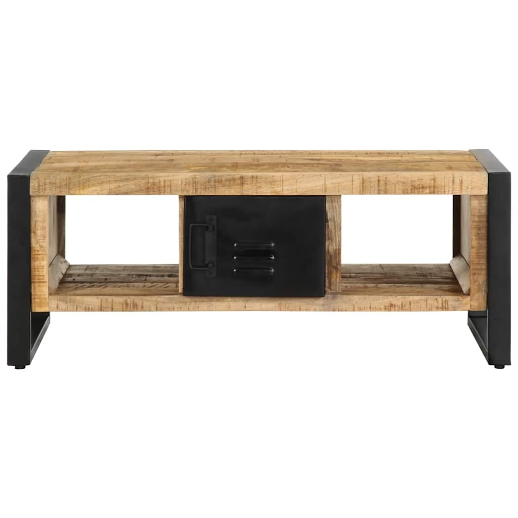 Table basse 90x50x36 cm bois de manguier massif brut