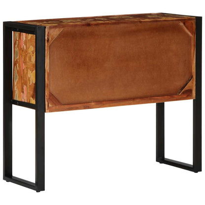 Armoire console multicolore 90x35x75cm bois massif récupération