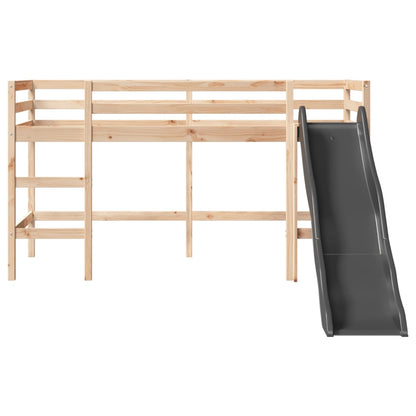 Lit mezzanine d'enfants sans matelas 80x200 cm bois pin massif