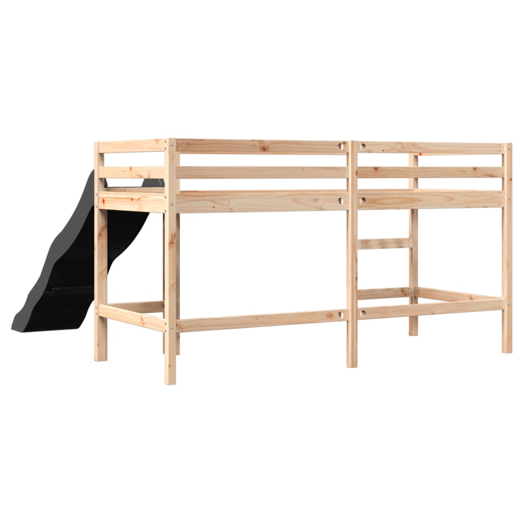 Lit mezzanine d'enfants sans matelas 80x200 cm bois pin massif