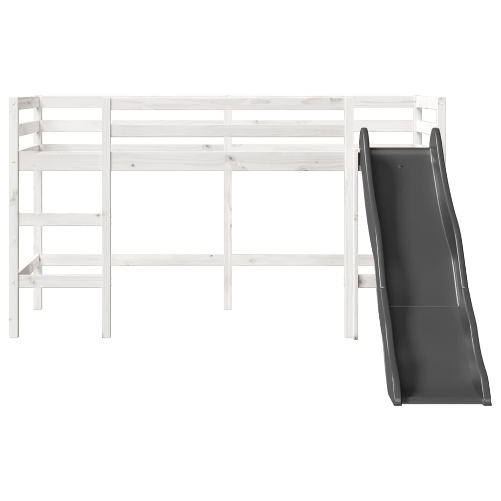 Lit mezzanine d'enfants sans matelas 80x200 cm bois pin massif