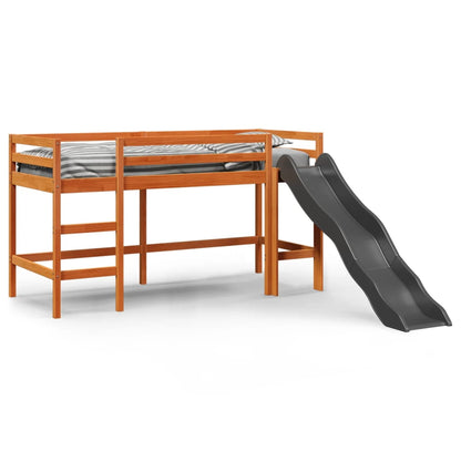 Lit mezzanine d'enfants sans matelas 80x200 cm bois pin massif