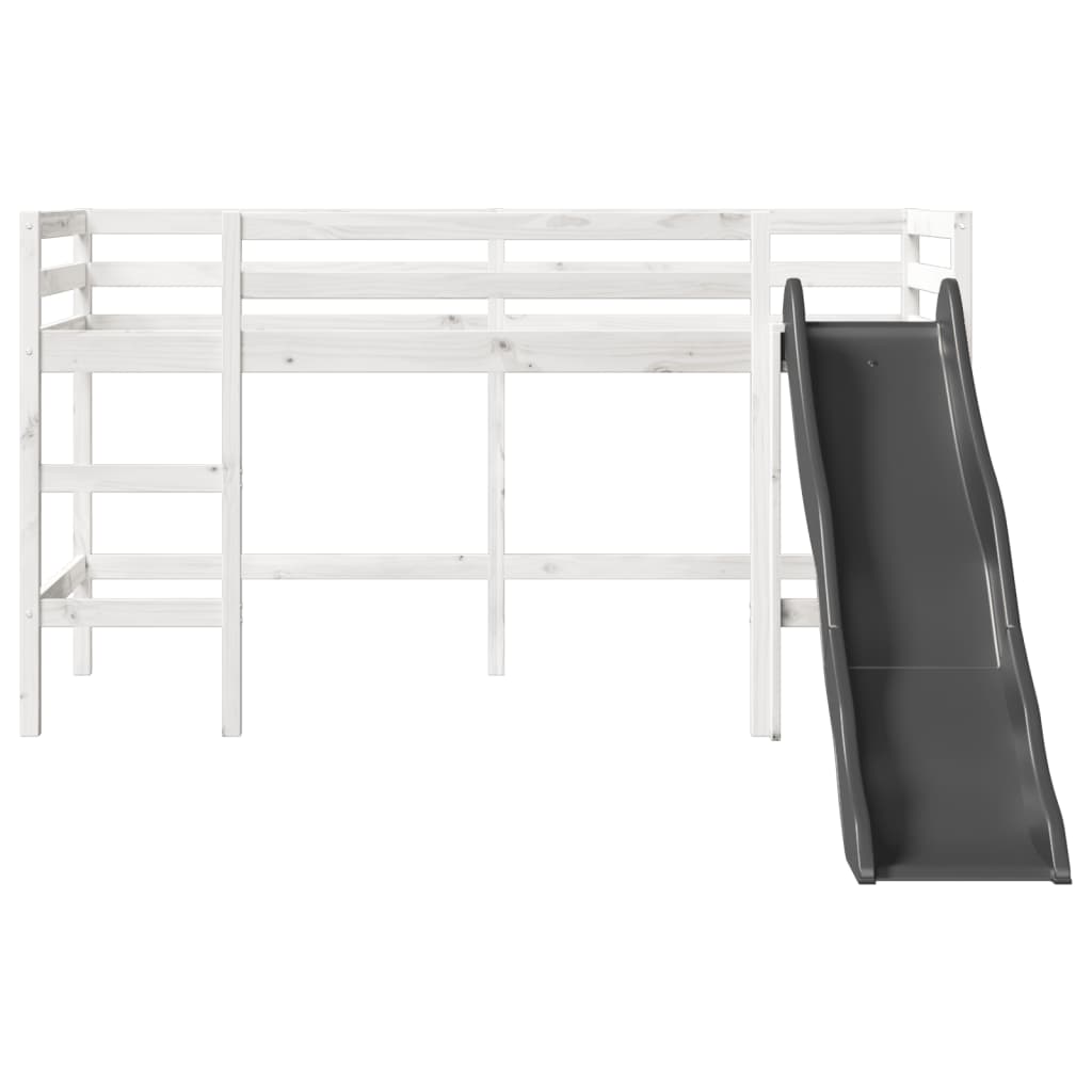 Lit mezzanine d'enfants sans matelas 90x190 cm bois pin massif