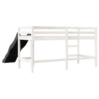 Lit mezzanine d'enfants sans matelas 90x190 cm bois pin massif