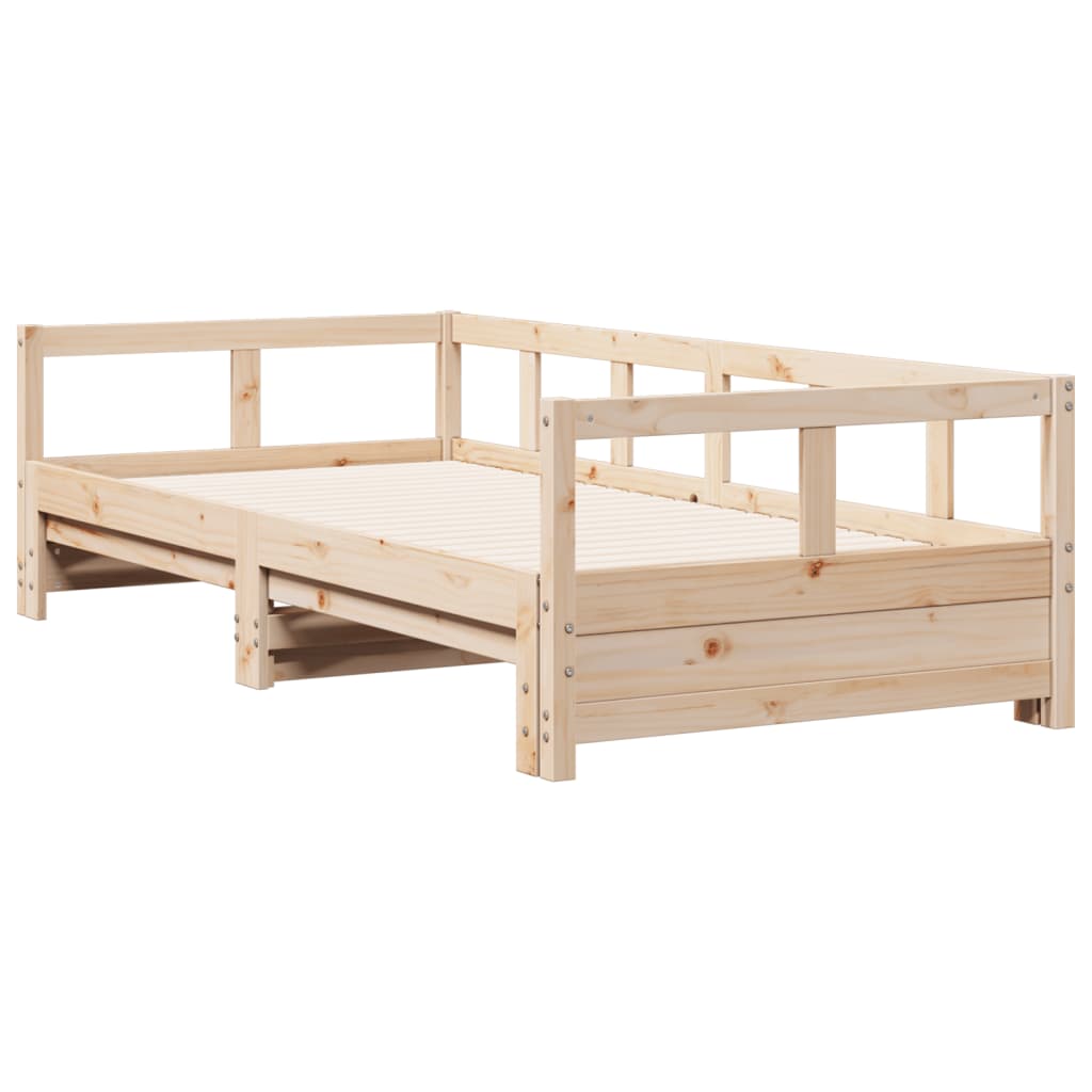 Lit de jour sans matelas 80x200 cm bois de pin massif