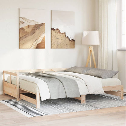 Lit de jour sans matelas 80x200 cm bois de pin massif