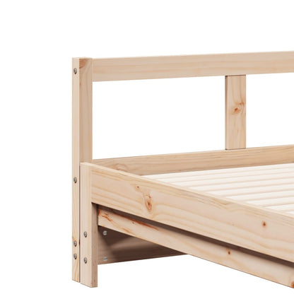 Lit de jour sans matelas 80x200 cm bois de pin massif