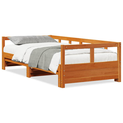 Lit de jour sans matelas cire marron 80x200 cm bois pin massif