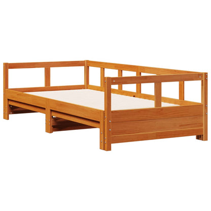 Lit de jour sans matelas cire marron 80x200 cm bois pin massif