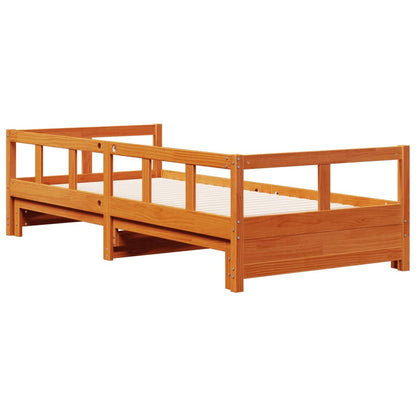 Lit de jour sans matelas cire marron 80x200 cm bois pin massif