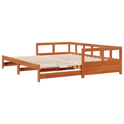 Lit de jour sans matelas cire marron 80x200 cm bois pin massif