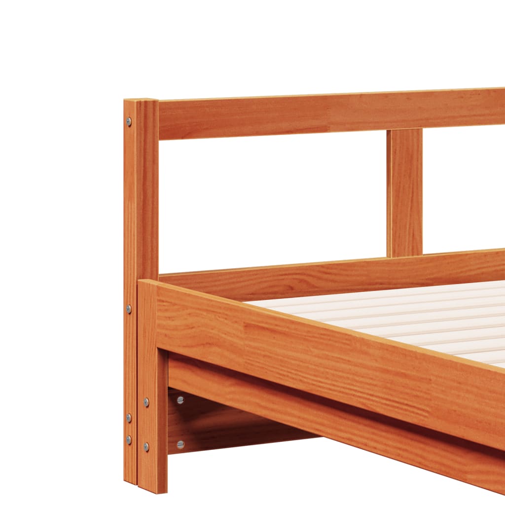 Lit de jour sans matelas cire marron 80x200 cm bois pin massif