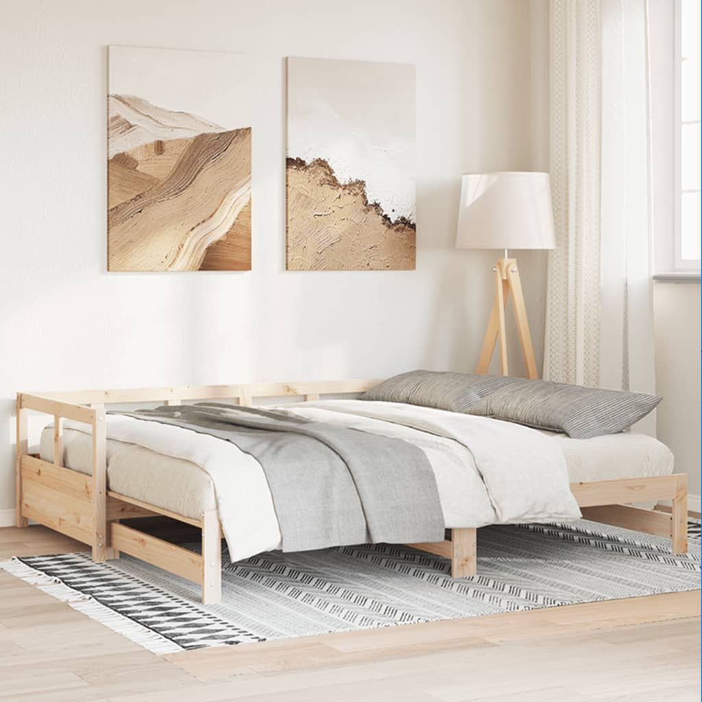 Lit de jour sans matelas 90x200 cm bois de pin massif