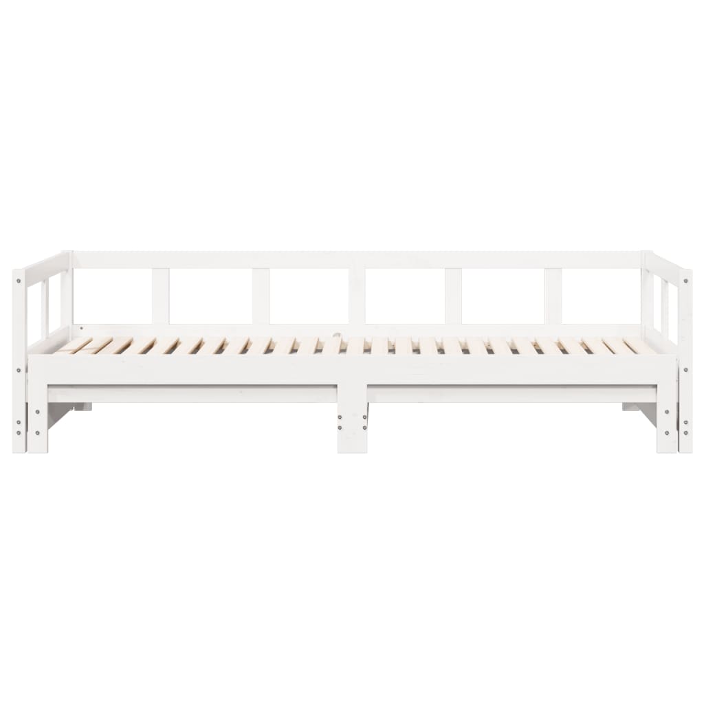 Lit de jour sans matelas blanc 90x190 cm bois de pin massif