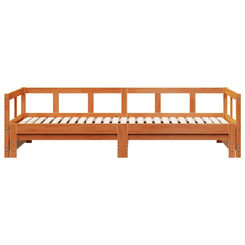 Lit de jour sans matelas cire marron 90x190 cm bois pin massif