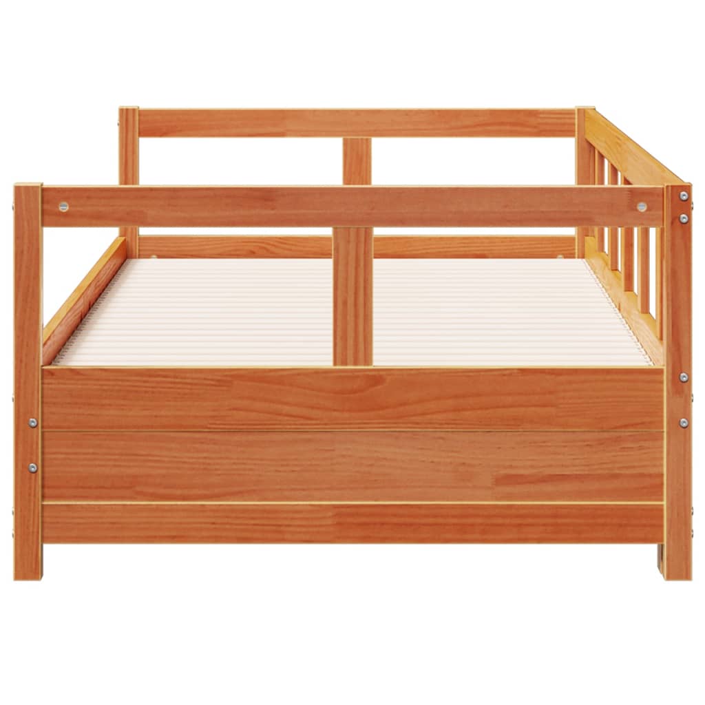 Lit de jour sans matelas cire marron 90x190 cm bois pin massif