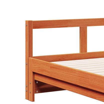 Lit de jour sans matelas cire marron 90x190 cm bois pin massif