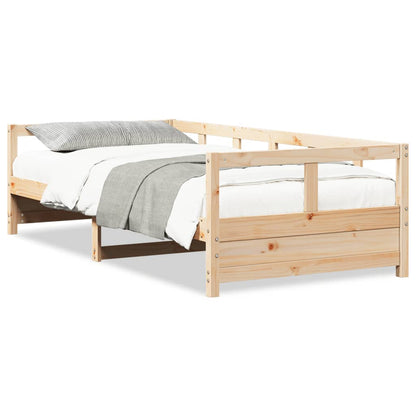 Lit de jour sans matelas naturel 80x200 cm bois pin massif